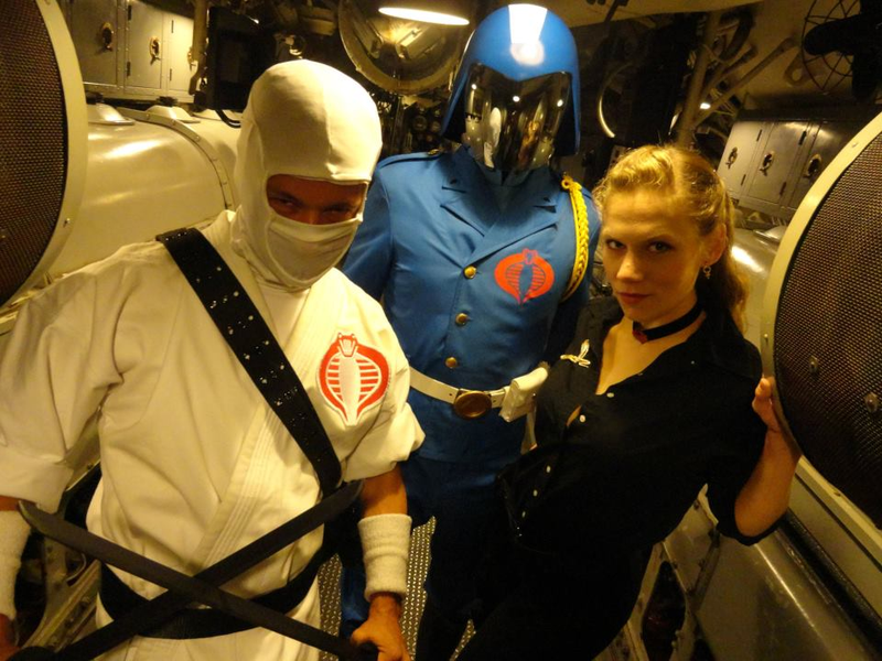 Illustration for article titled Seriously Amazing (and Funny) G.I. Joe Cosplay on a Real Aircraft Carrier